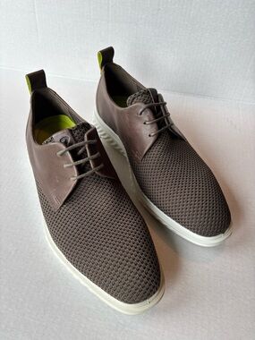 ECCO Men's Knit Lace-Up Oxfords with White Sole